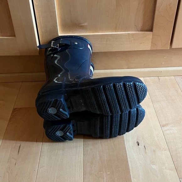 Hunter Original Short Gloss Wellies Rainboots Navy - Picture 5 of 5